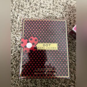 Marc Jacobs Red and Black Polka Dot Perfume 3.4 Oz